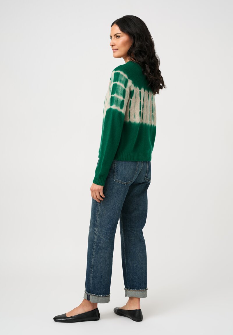 Suzusan Cashmere Hand-Dyed Nuisuji Shibori Seamless Sweater