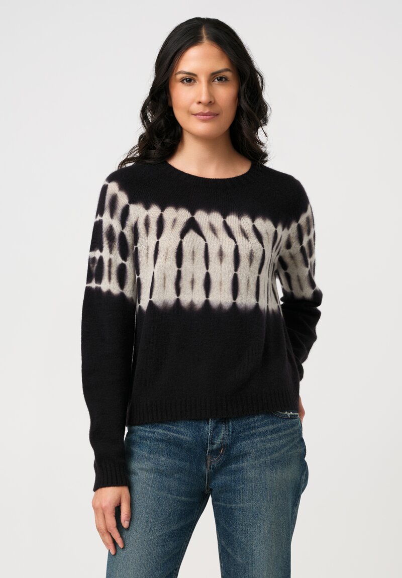Suzusan Cashmere Hand-Dyed Nuisuji Shibori Seamless Sweater