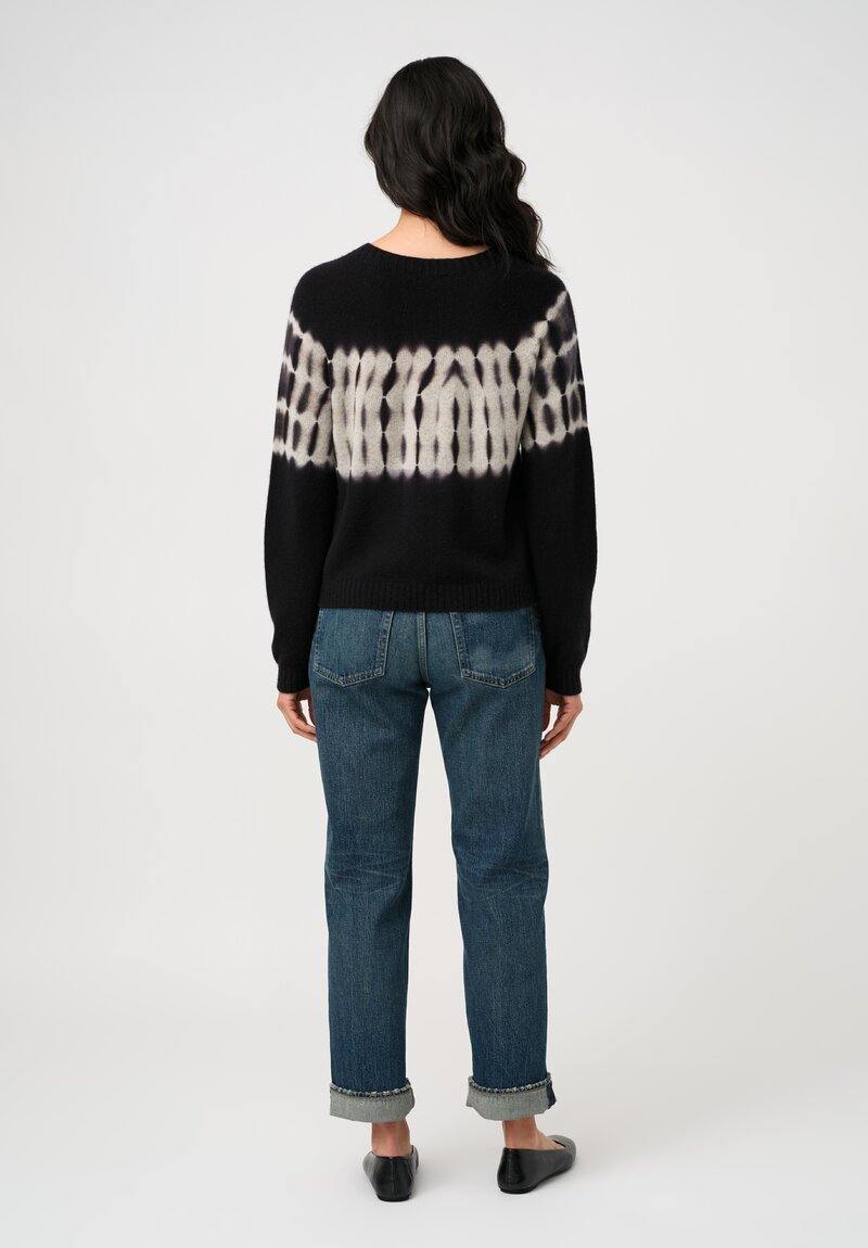 Suzusan Cashmere Hand-Dyed Nuisuji Shibori Seamless Sweater