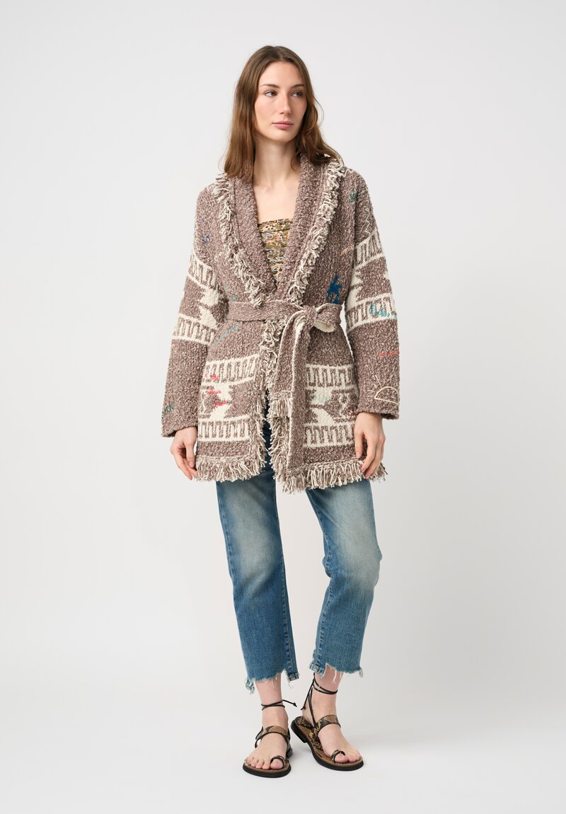 Alanui Hand-Embroidered Cotton Written By The Ocean Cardigan