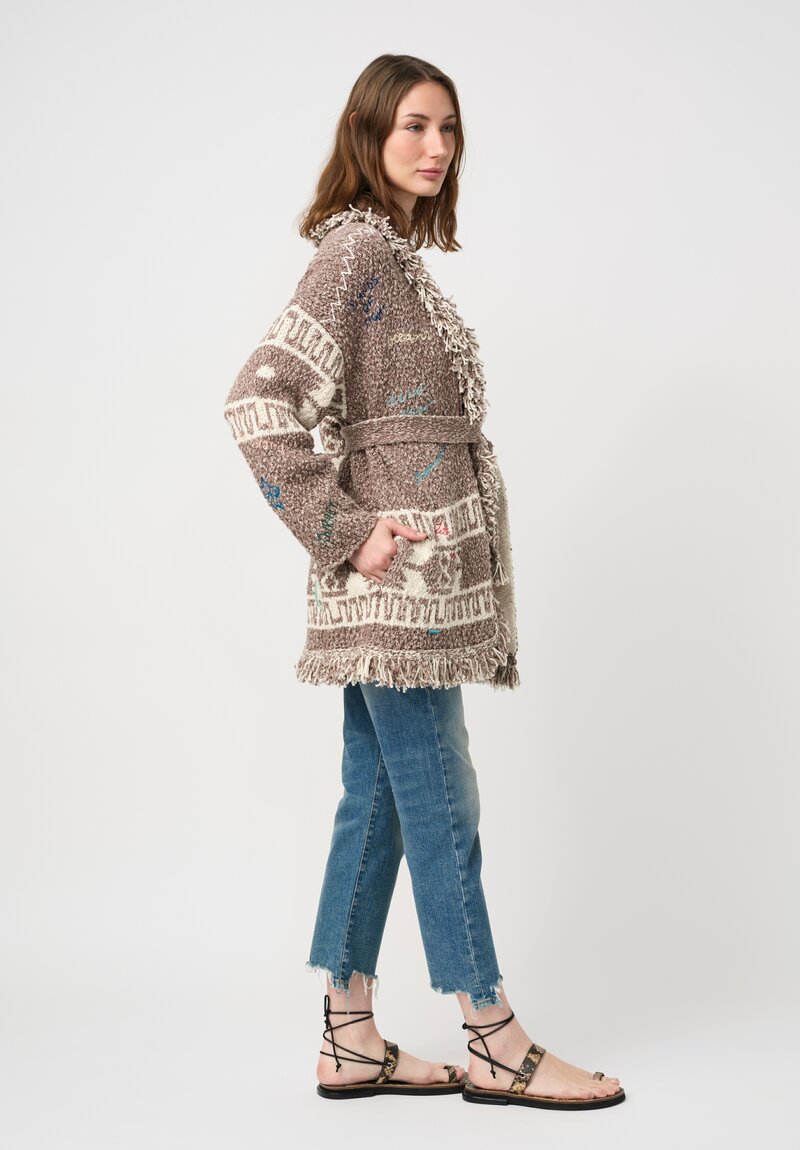Alanui Hand-Embroidered Cotton Written By The Ocean Cardigan