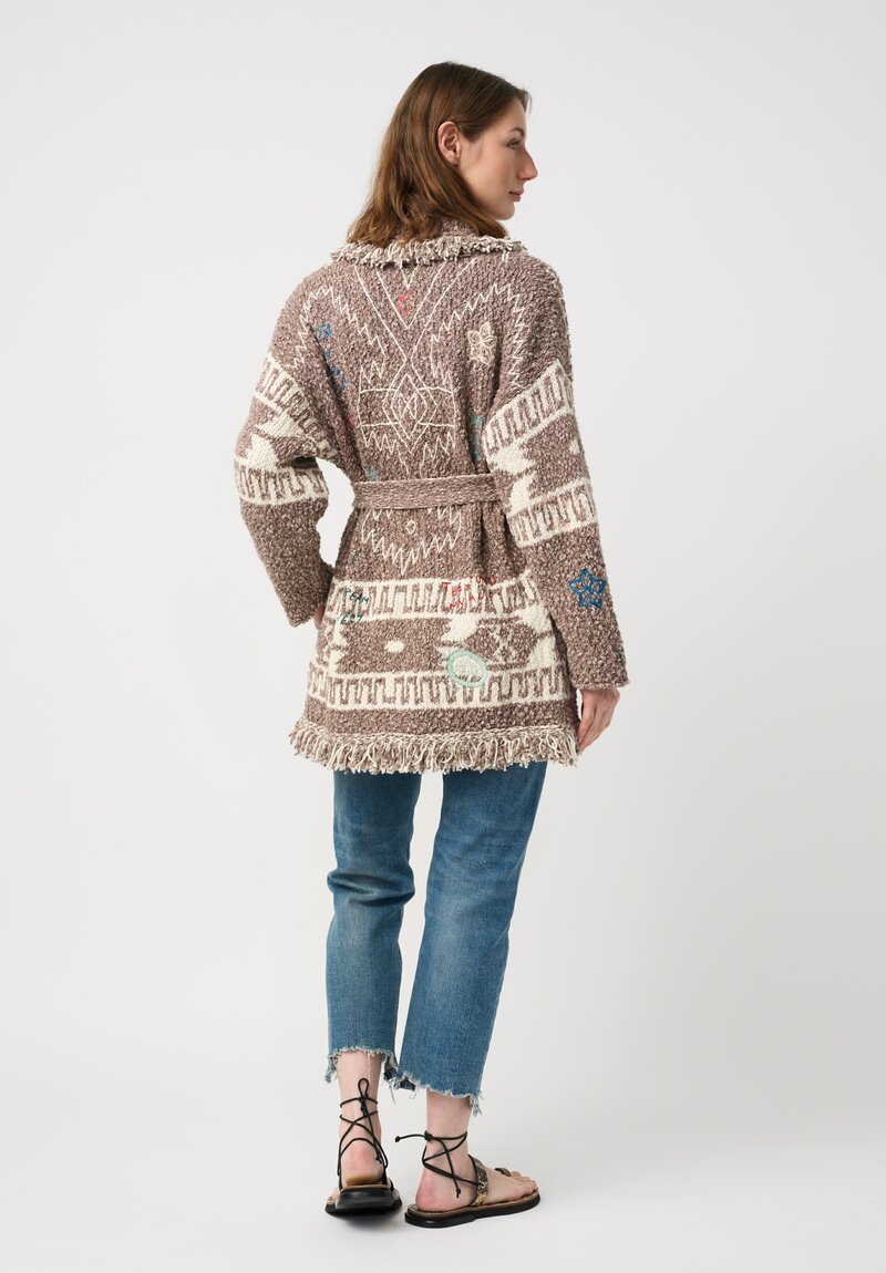 Alanui Hand-Embroidered Cotton Written By The Ocean Cardigan