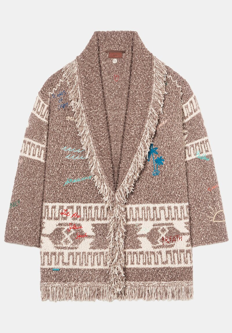 Alanui Hand-Embroidered Cotton Written By The Ocean Cardigan