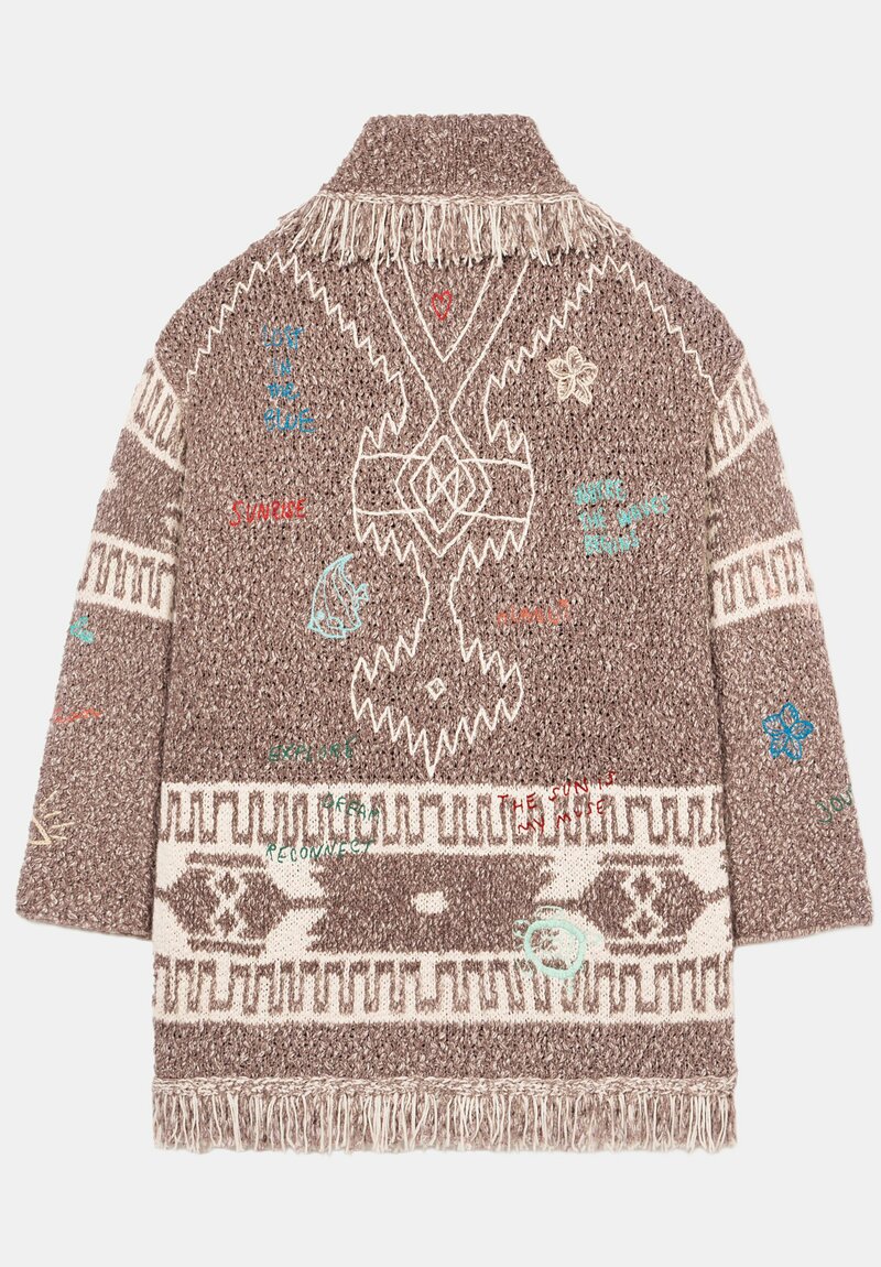 Alanui Hand-Embroidered Cotton Written By The Ocean Cardigan