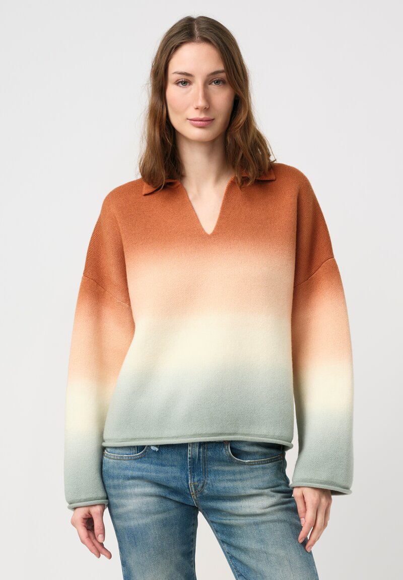 Alanui Knit Shades of Shore Ombré Polo