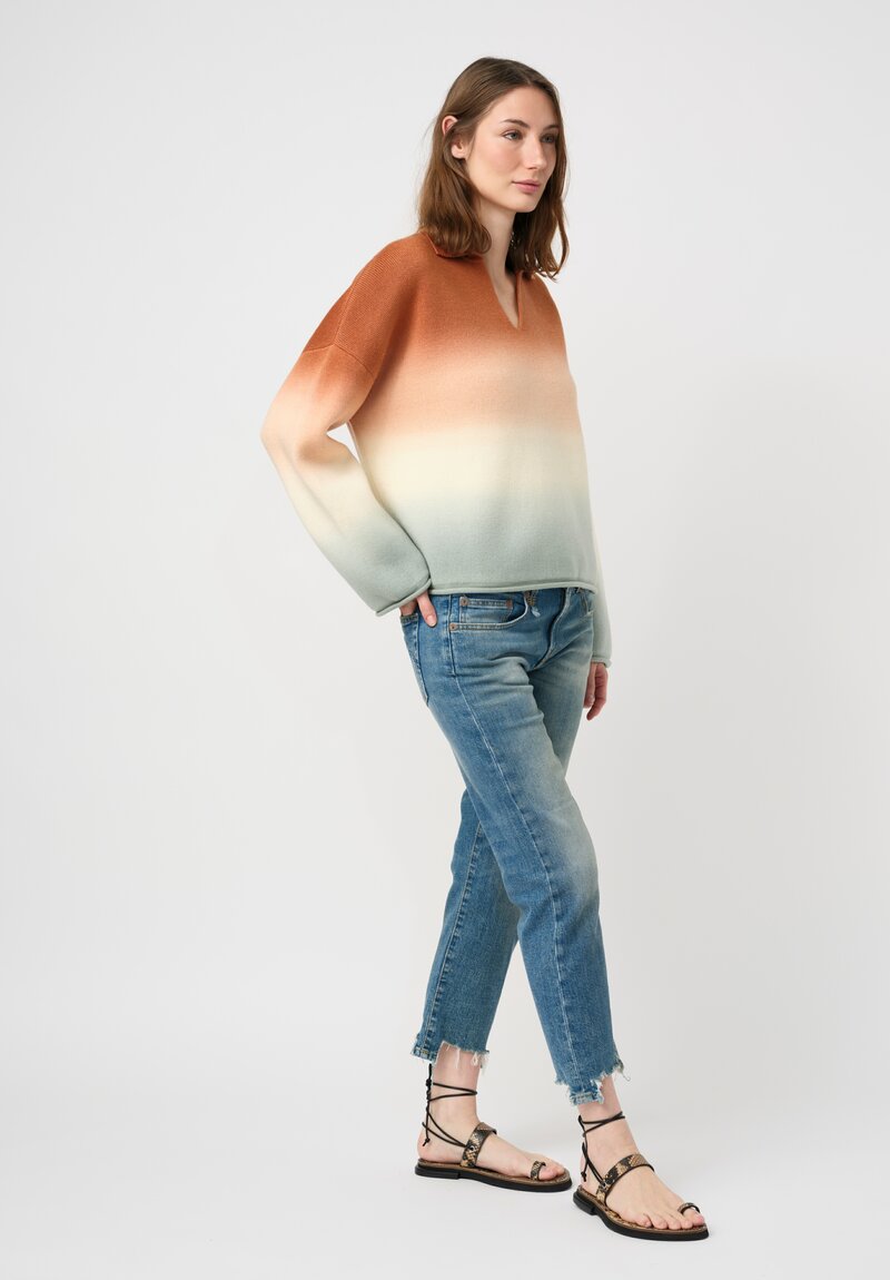 Alanui Knit Shades of Shore Ombré Polo