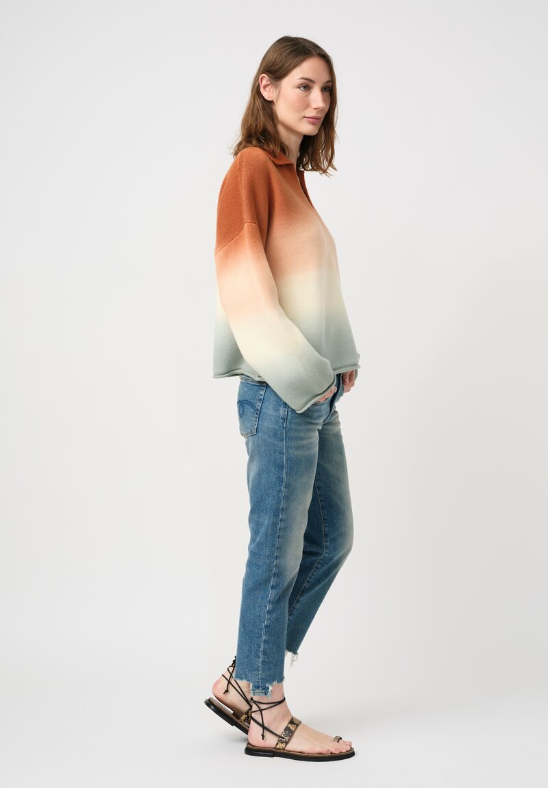 Alanui Knit Shades of Shore Ombré Polo