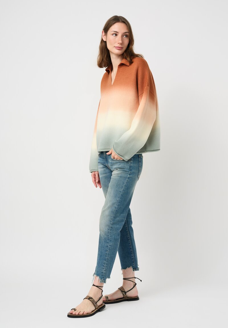 Alanui Knit Shades of Shore Ombré Polo