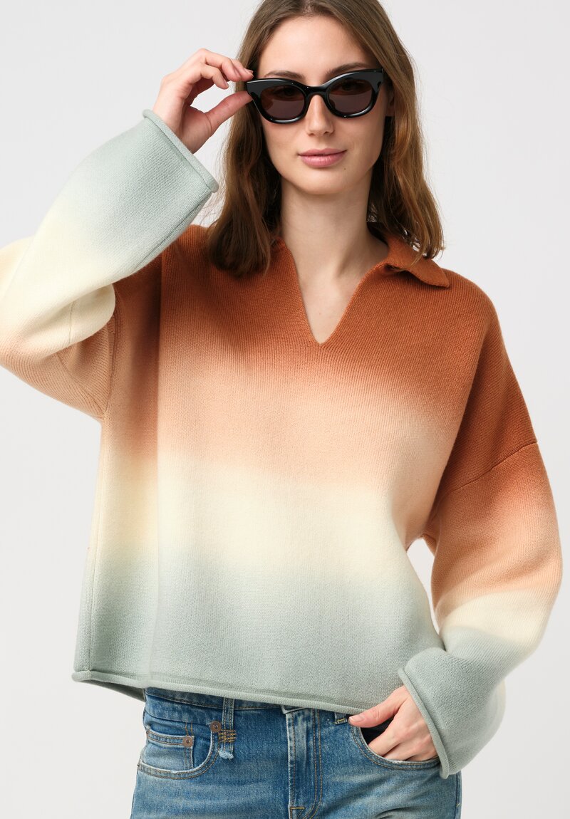 Alanui Knit Shades of Shore Ombré Polo