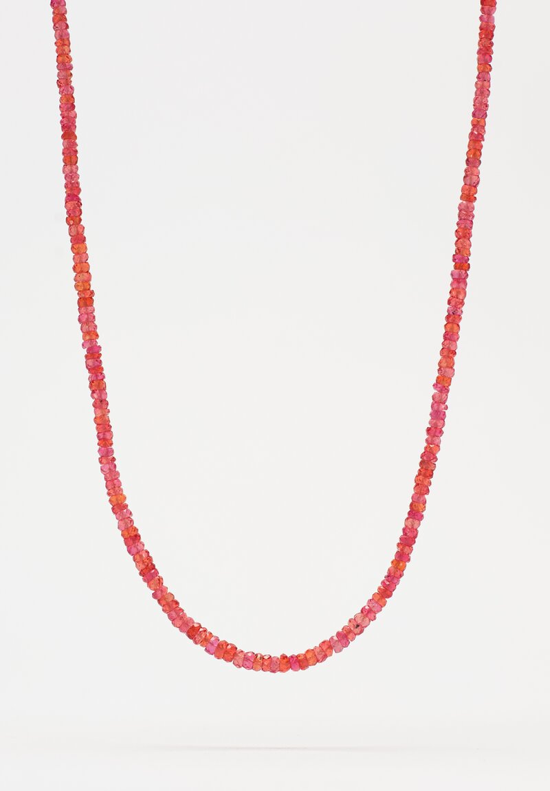 Greig Porter 18K Pink Sapphire Beaded Necklace 16"
