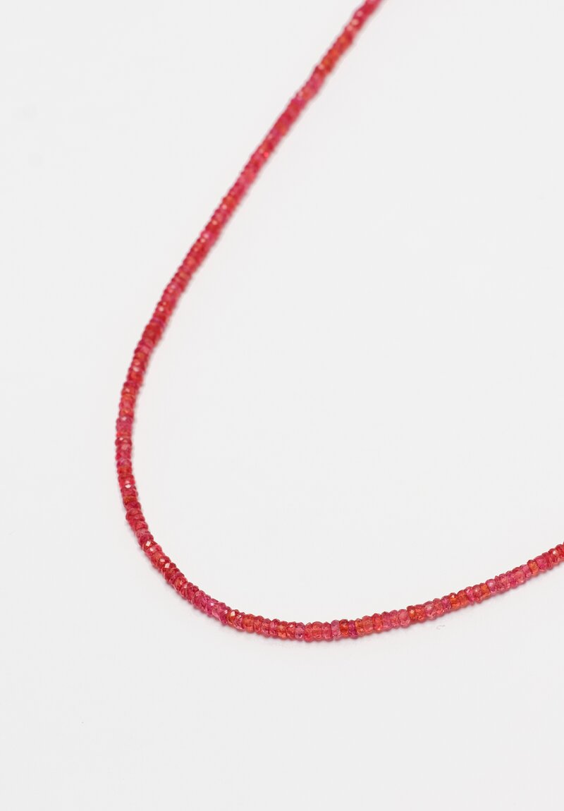 Greig Porter 18K Pink Sapphire Beaded Necklace 16"