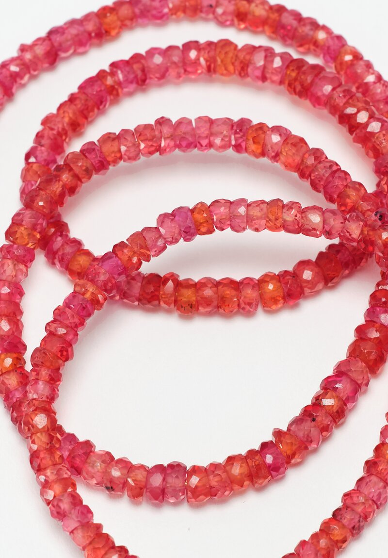 Greig Porter 18K Pink Sapphire Beaded Necklace 16"