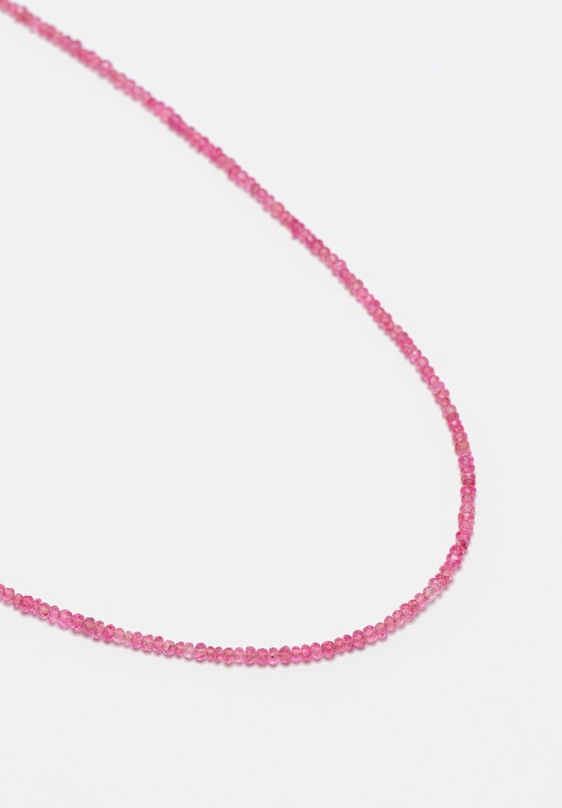Greig Porter 18K Pink Spinel Beaded Necklace 16"