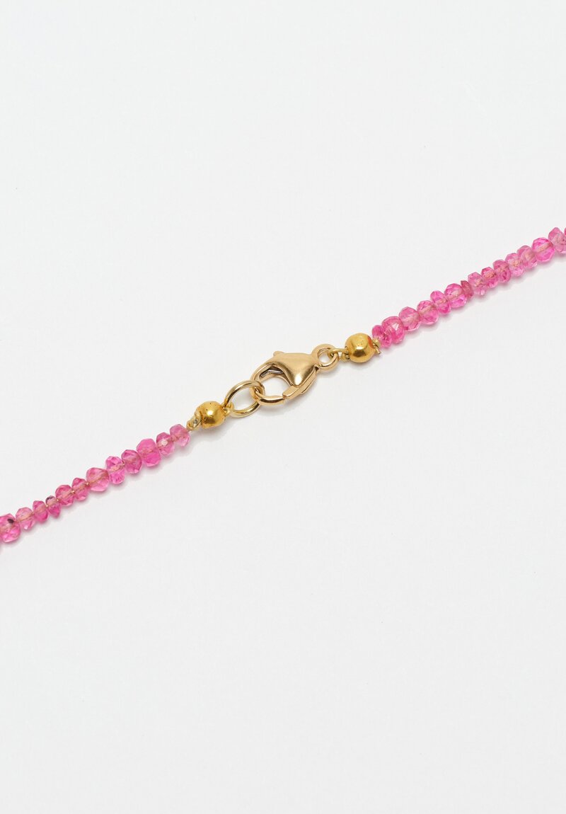 Greig Porter 18K Pink Spinel Beaded Necklace 16"