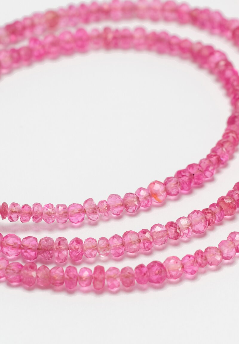 Greig Porter 18K Pink Spinel Beaded Necklace 16"