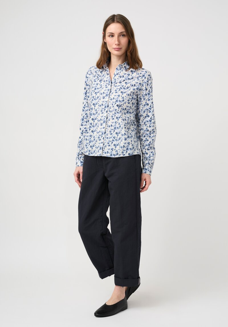 Bergfabel Cotton Linen Silvy Pants in Night Navy