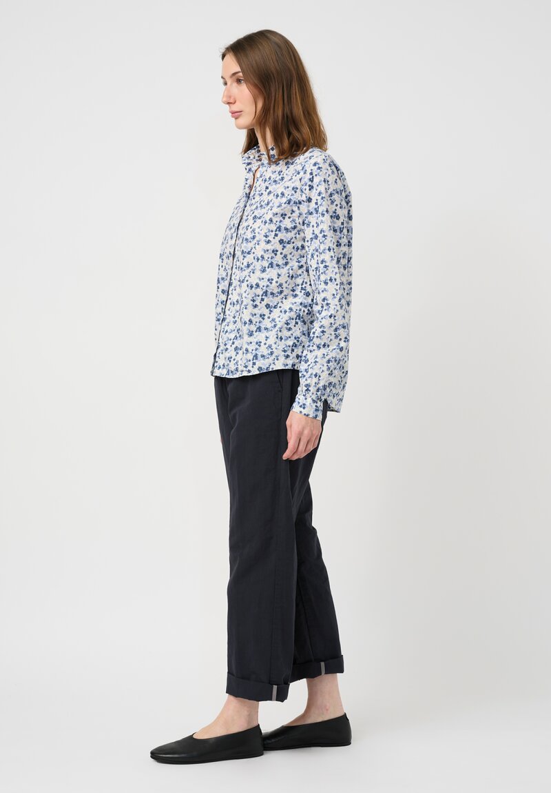 Bergfabel Cotton Linen Silvy Pants in Night Navy