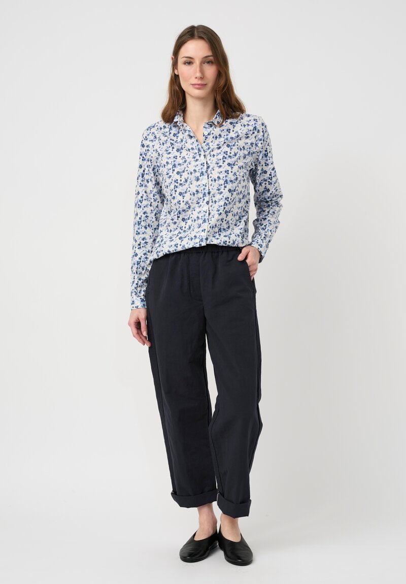 Bergfabel Cotton Linen Silvy Pants in Night Navy