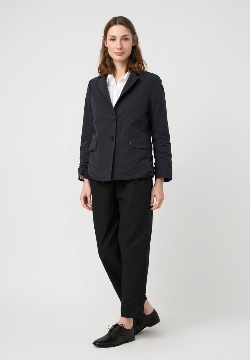 Bergfabel Washed Cotton Linen Giulia Jacket in Navy Night