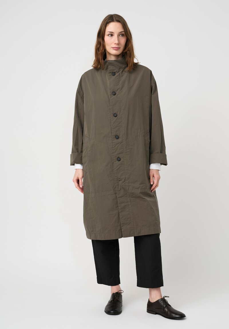 Bergfabel Cotton Alex Coat in Green Wood