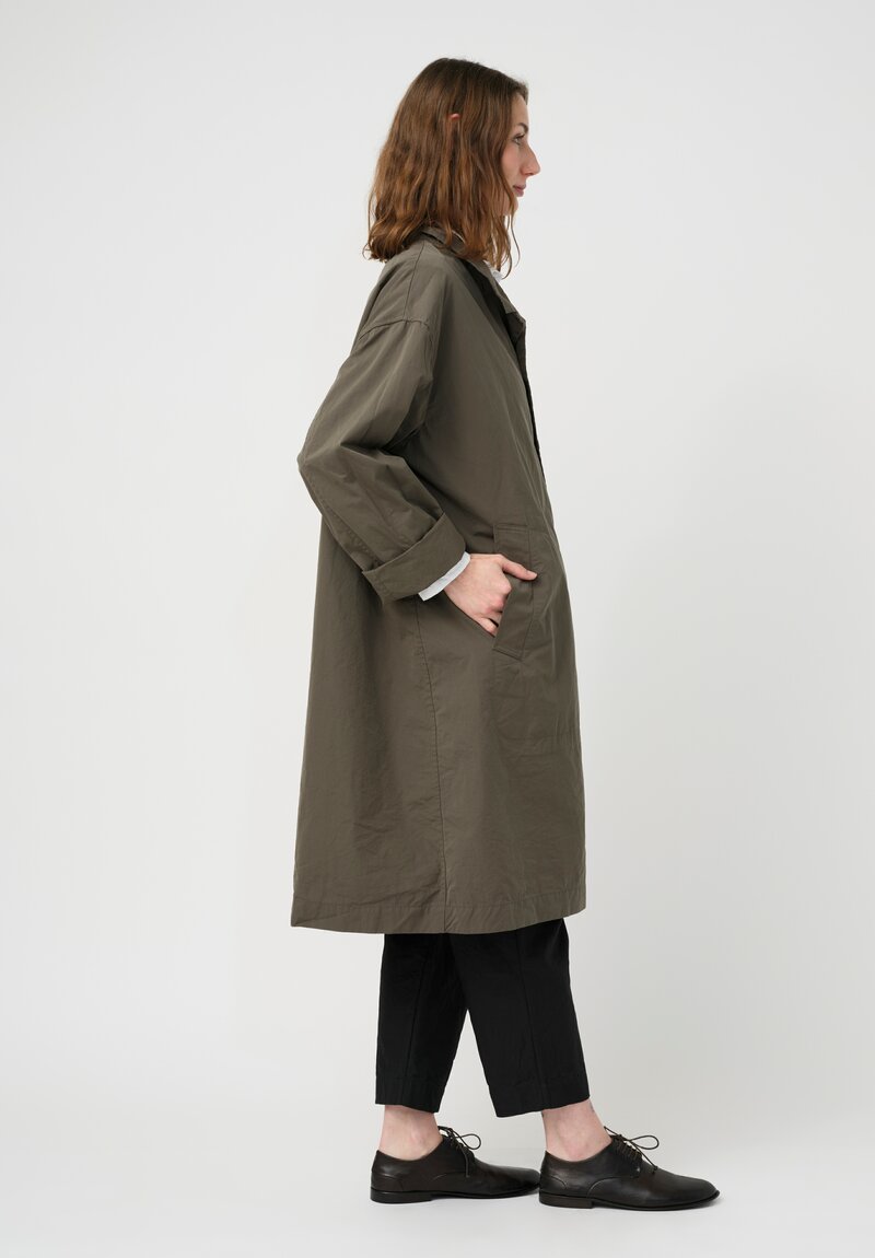 Bergfabel Cotton Alex Coat in Green Wood