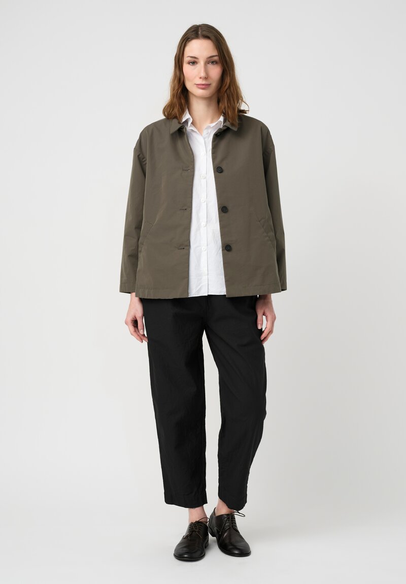 Bergfabel Washed Cotton Uli Jacket in Green Wood