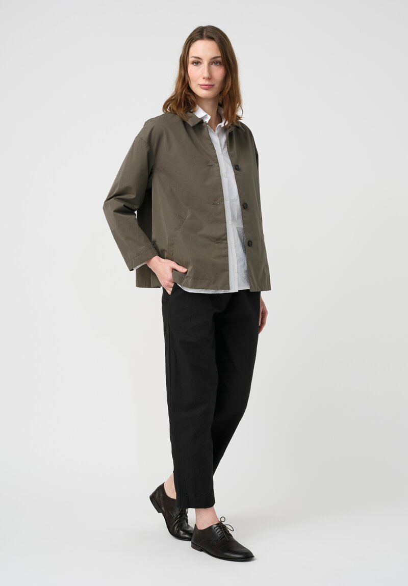 Bergfabel Washed Cotton Uli Jacket in Green Wood