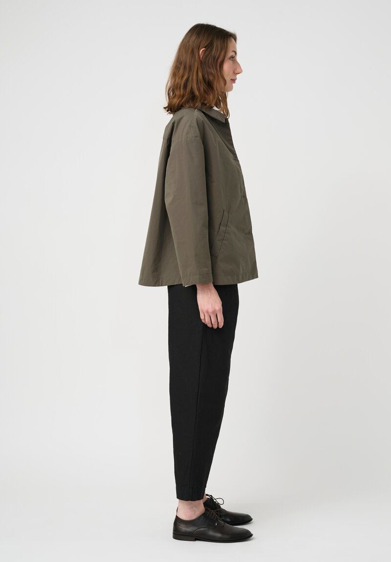 Bergfabel Washed Cotton Uli Jacket in Green Wood