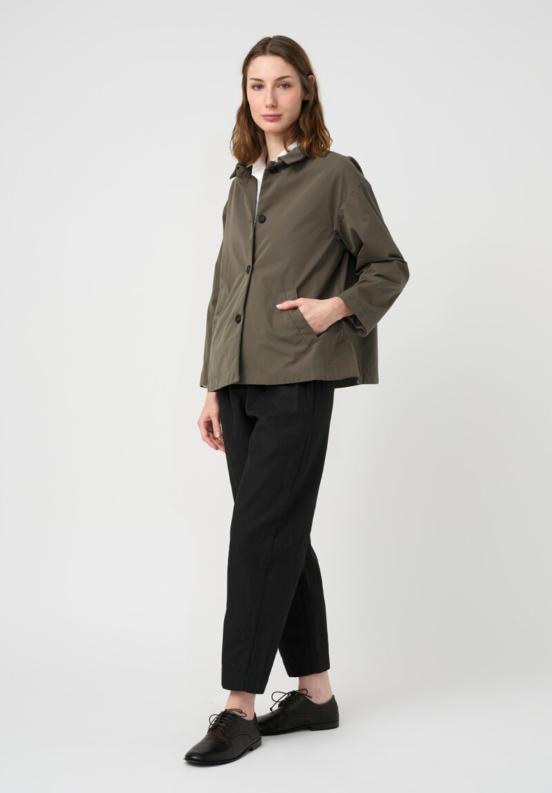 Bergfabel Washed Cotton Uli Jacket in Green Wood