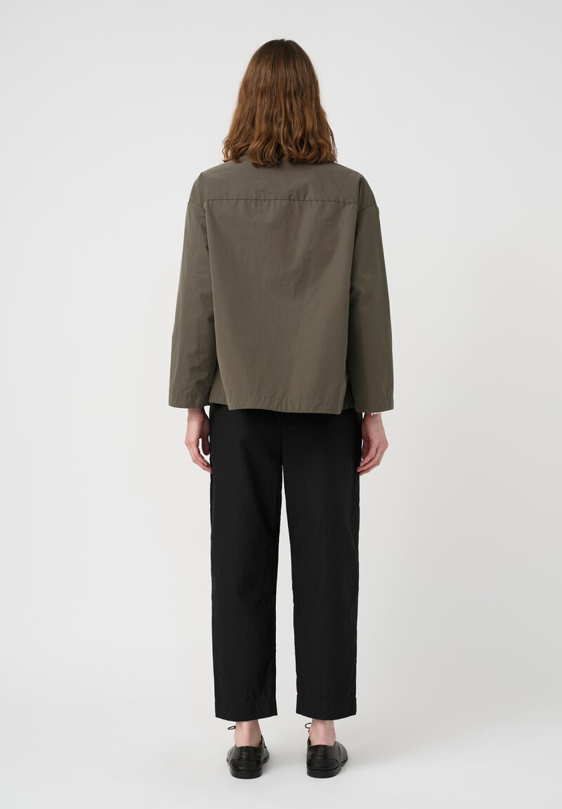 Bergfabel Washed Cotton Uli Jacket in Green Wood
