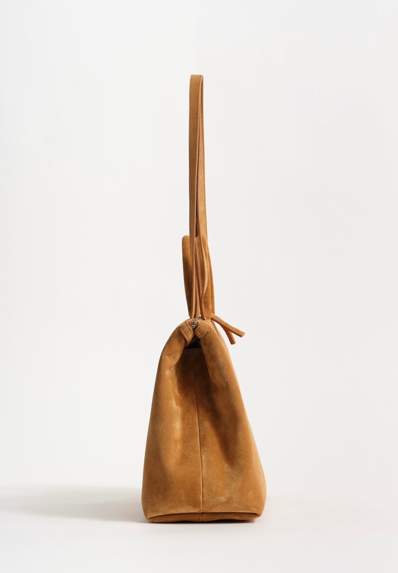 Marsèll Suede Calf Leather Dritta Shoulder Bag in Wood Brown