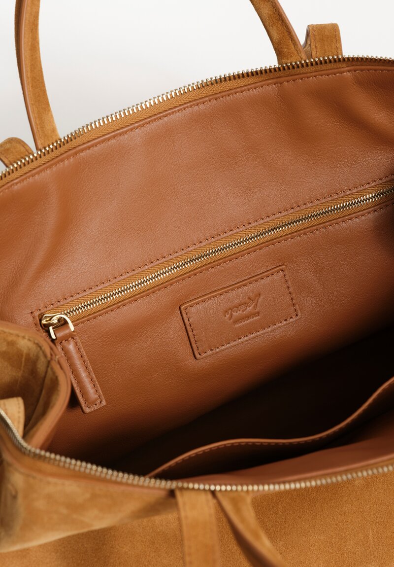 Marsèll Suede Calf Leather Dritta Shoulder Bag in Wood Brown