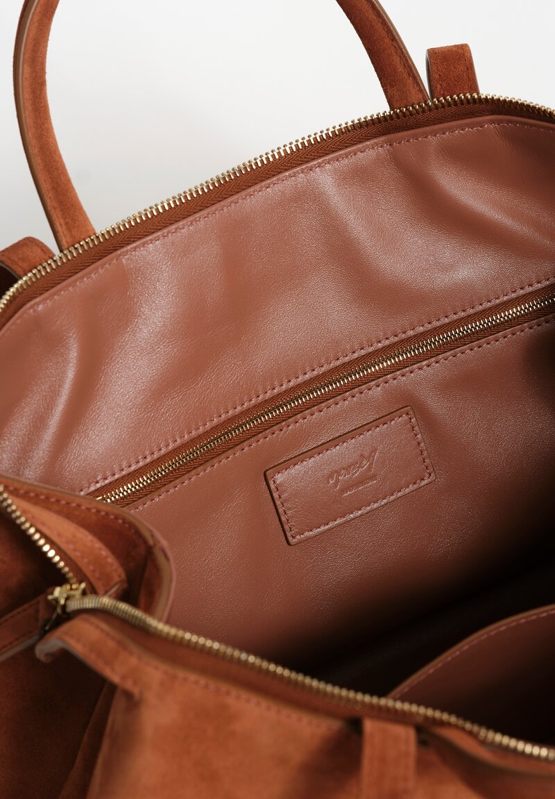 Marsèll Suede Calf Leather Dritta Shoulder Bag in Terra Brown