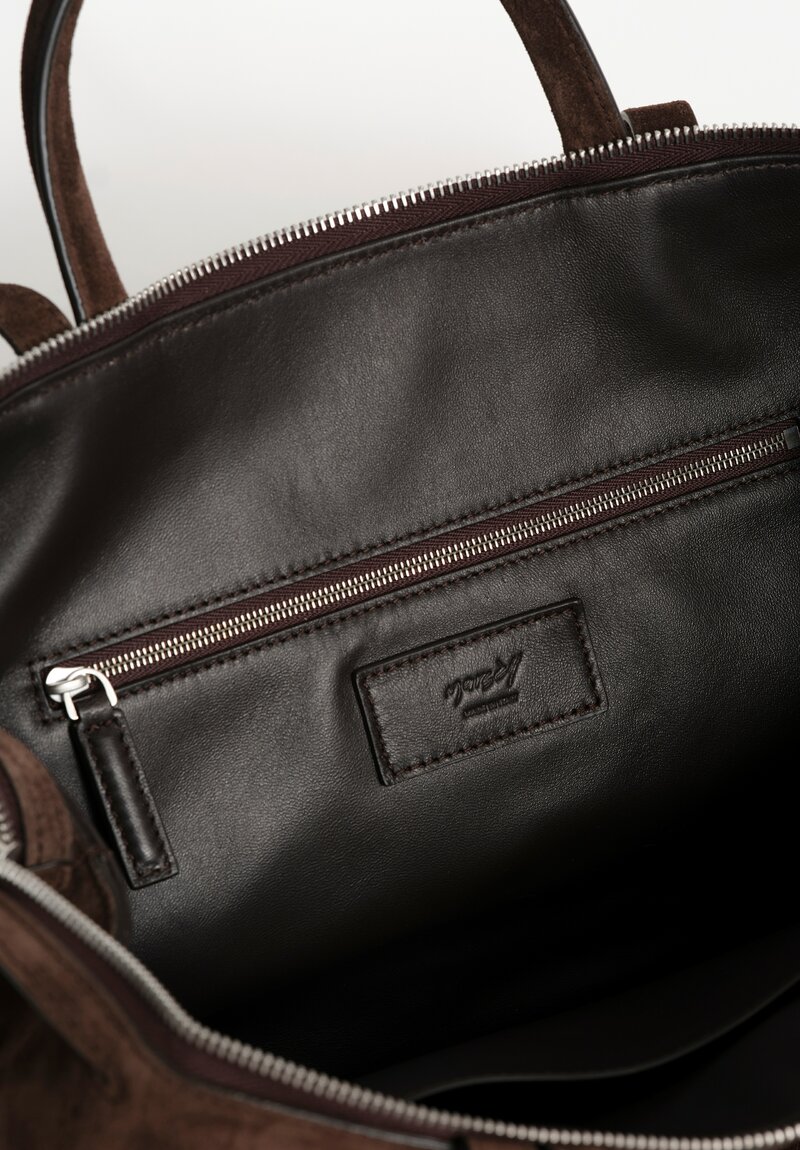 Marsèll Suede Calf Leather Dritta Shoulder Bag in Moro Brown
