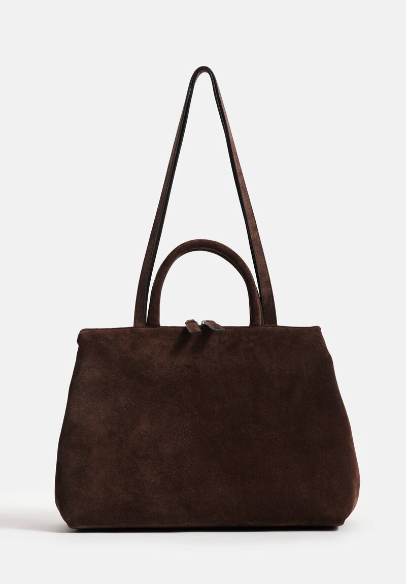 Marsèll Suede Calf Leather Dritta Shoulder Bag in Moro Brown