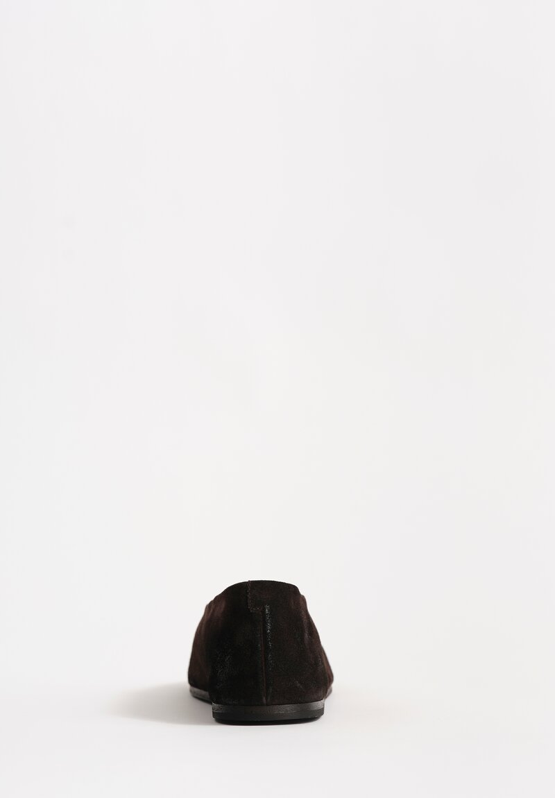 Marsèll Calf Suede Coltellaccio Ballerina Flats in Moro Brown