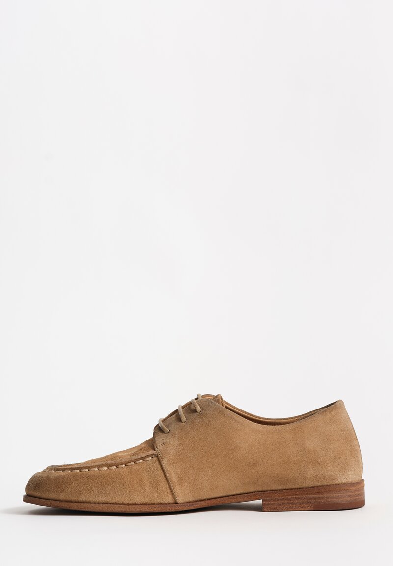 Marsèll Suede Calf Leather Mobasso Derby in Hazelnut Brown