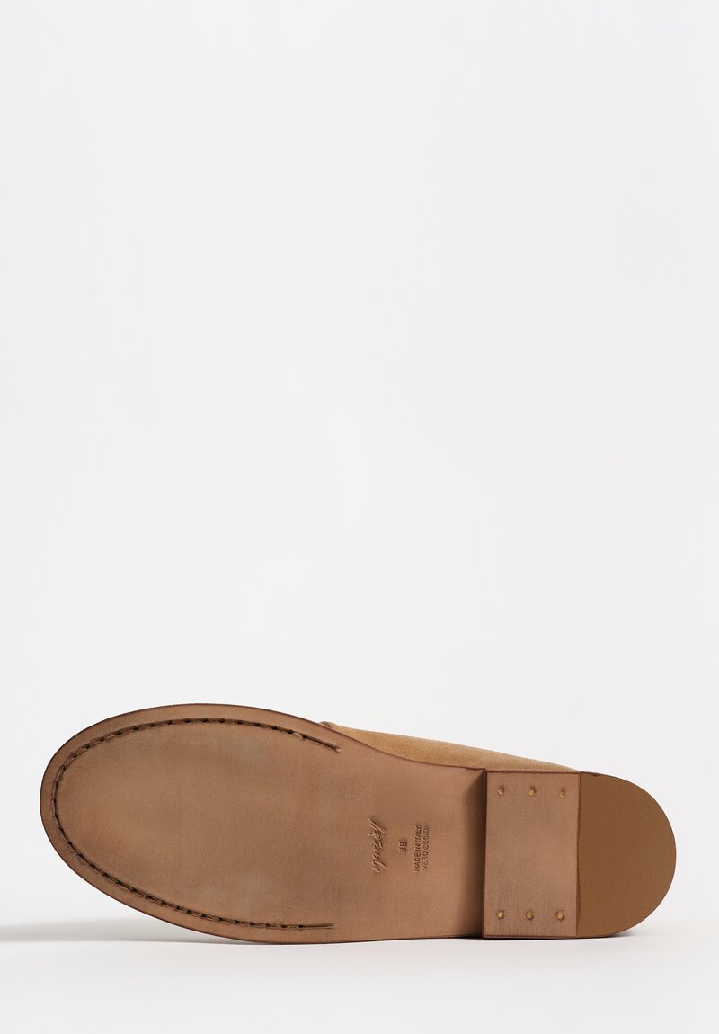 Marsèll Suede Calf Leather Mobasso Derby in Hazelnut Brown