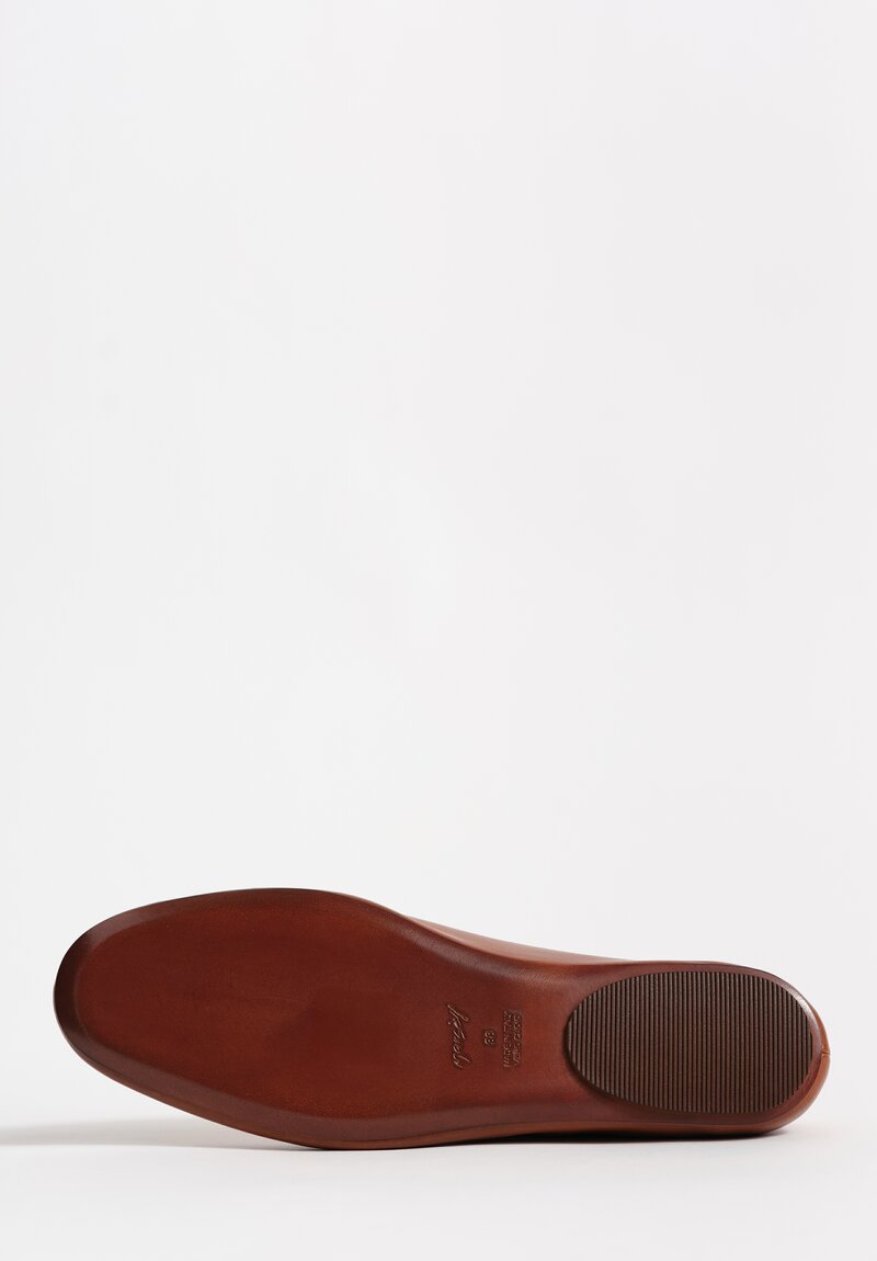 Marsèll Calf Leather Distesa Ballerina Flats in Basalt Brown