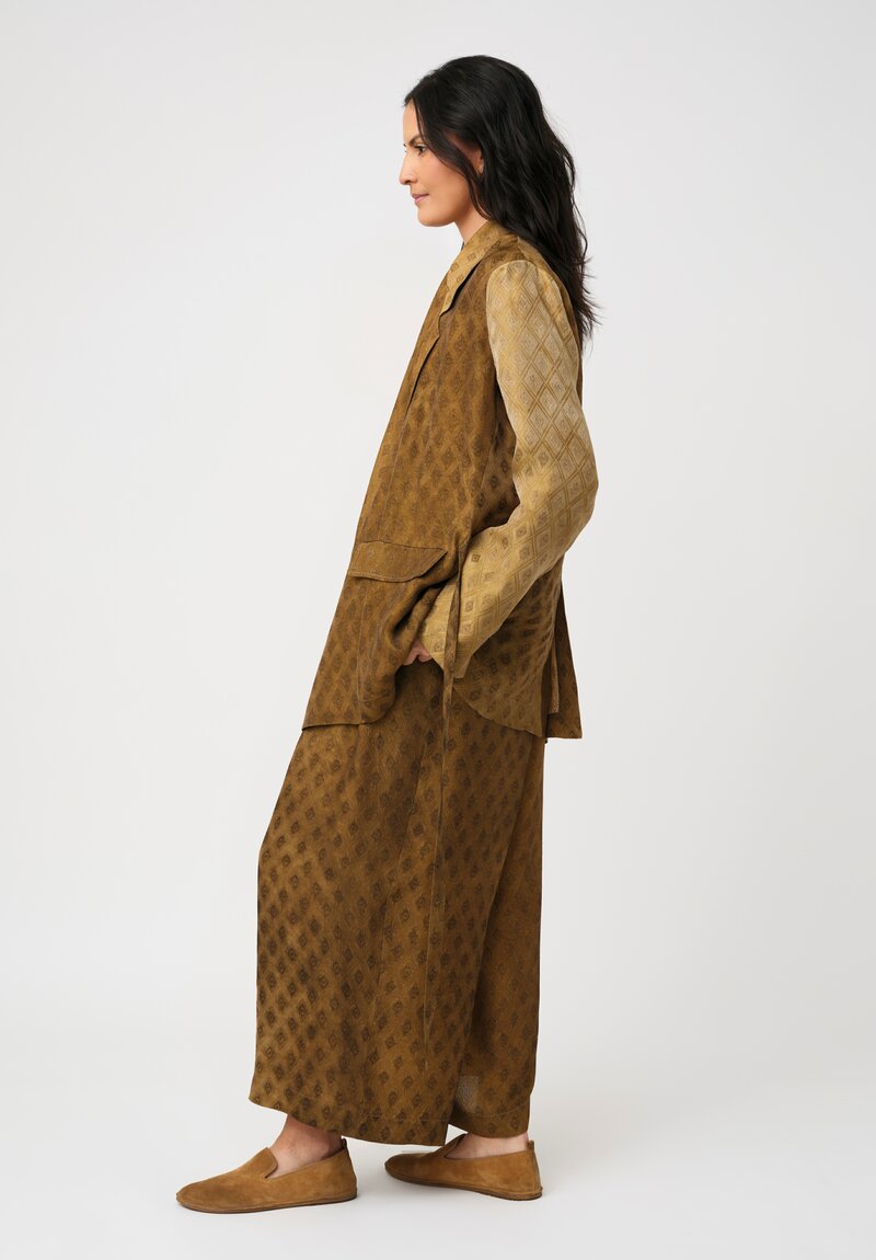 Uma Wang Geometric Patterned Khloe Jacket in Mustard