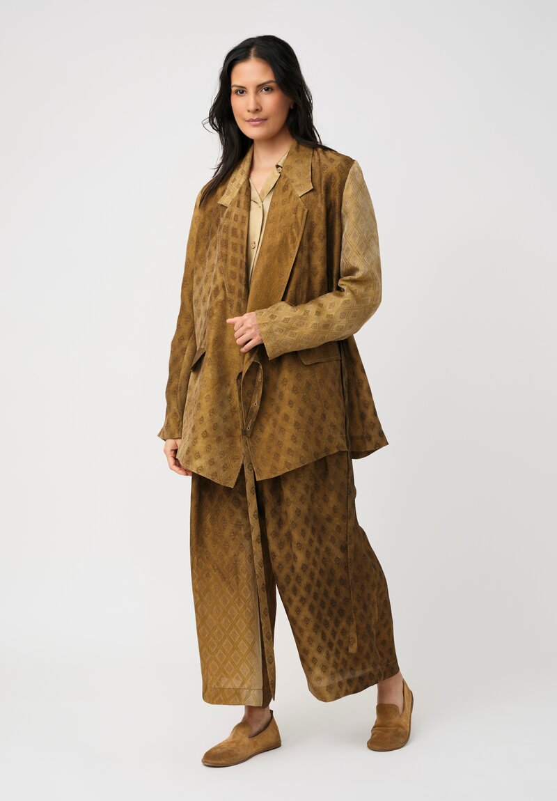 Uma Wang Geometric Patterned Khloe Jacket in Mustard