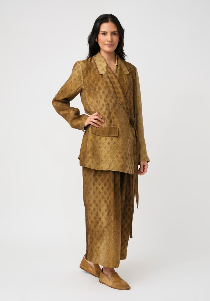 Uma Wang Geometric Patterned Khloe Jacket in Mustard