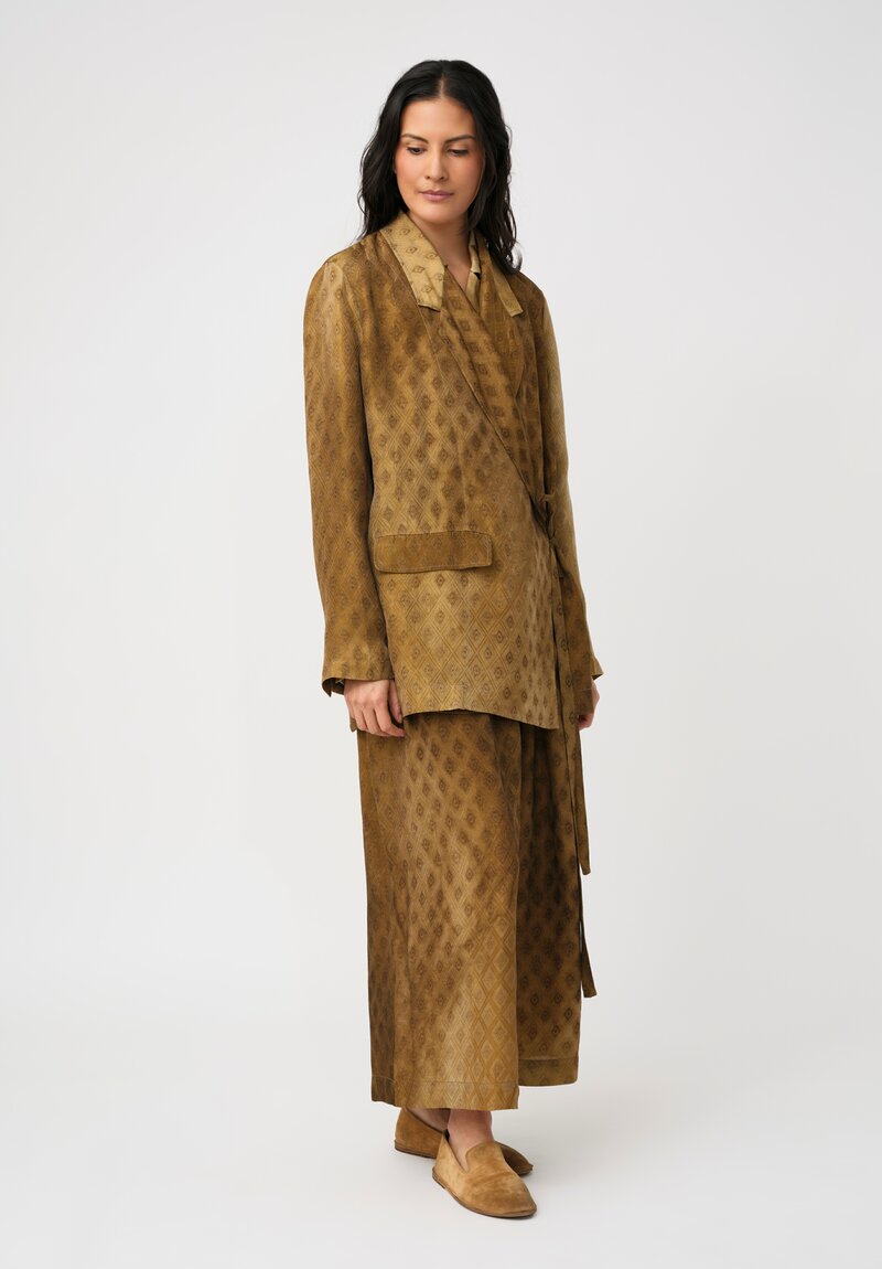 Uma Wang Geometric Patterned Khloe Jacket in Mustard