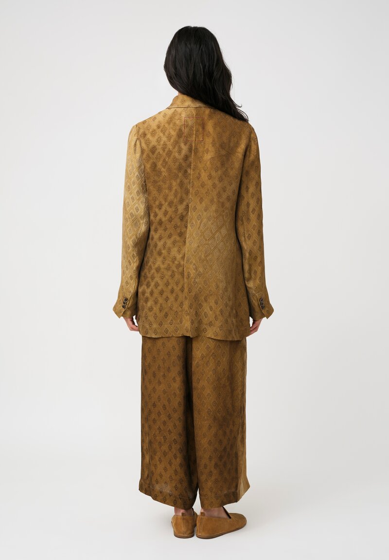 UmUma Wang Geometric Patterned Khloe Jacket in Mustard