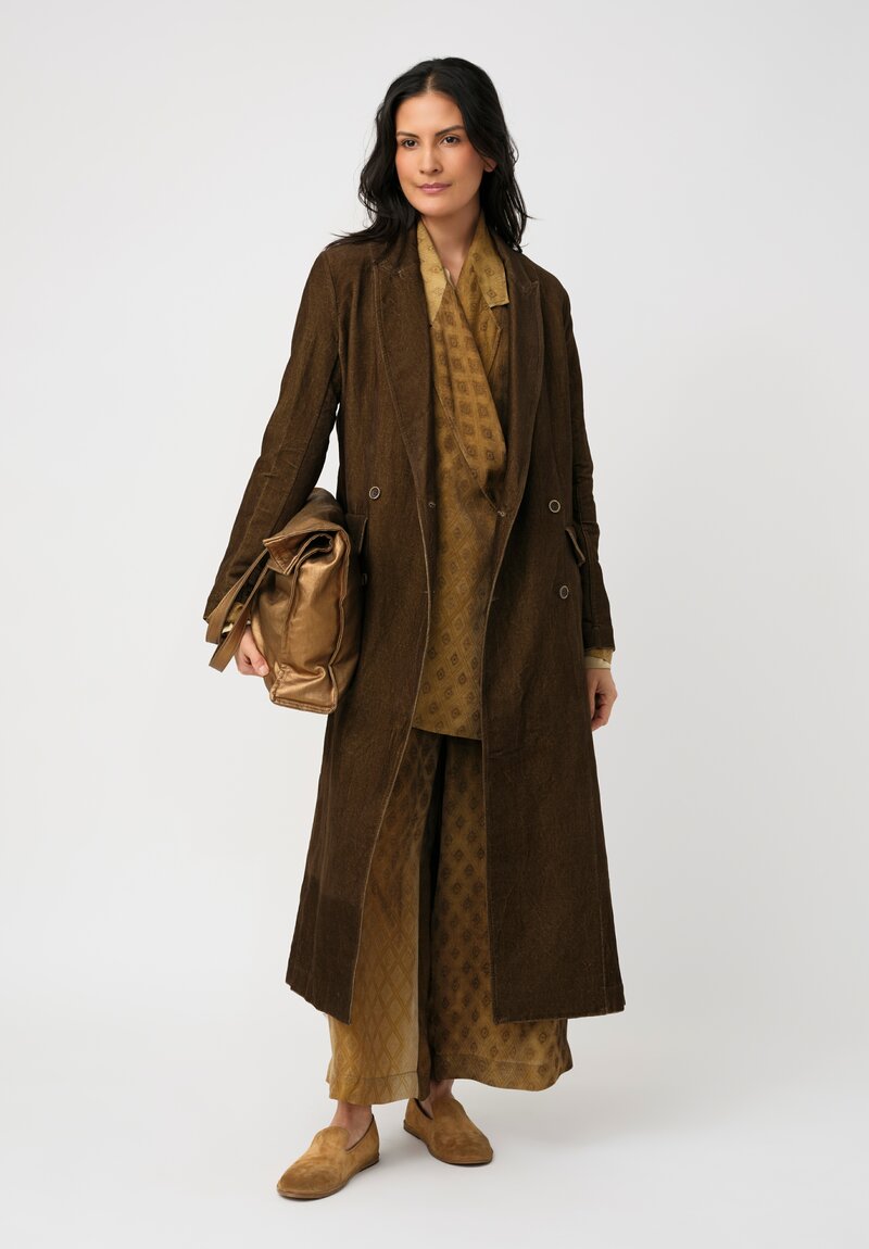 Uma Wang Geometric Patterned Khloe Jacket in Mustard