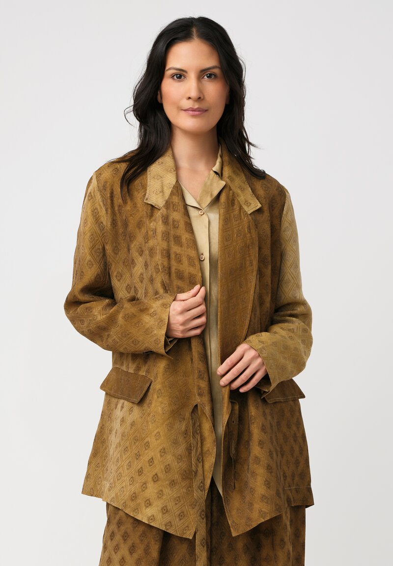 Uma Wang Geometric Patterned Khloe Jacket in Mustard