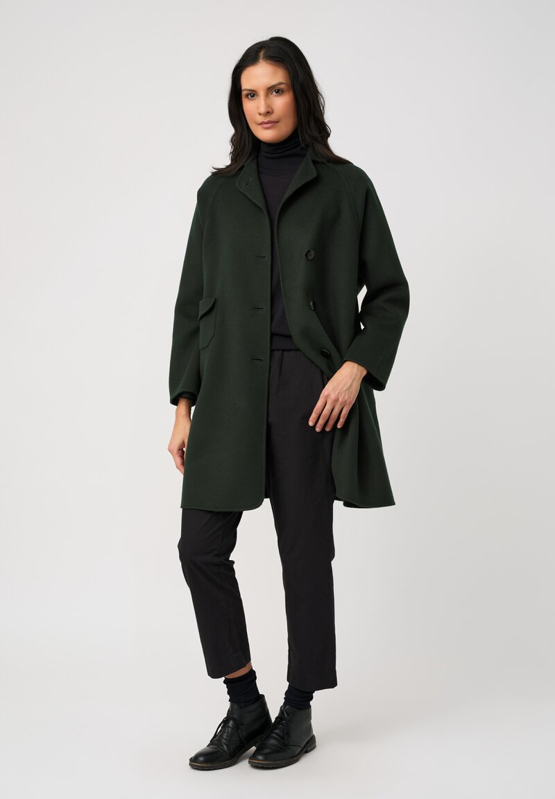 Arts & Science Thermal Double Beaver Raglan Coat in Jungle Green	