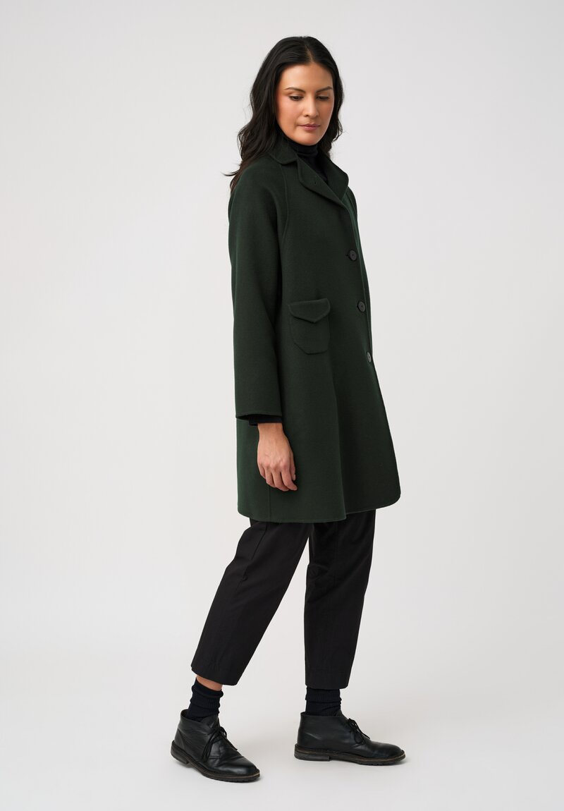 Arts & Science Thermal Double Beaver Raglan Coat in Jungle Green	