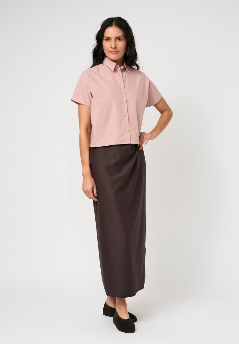 Dusan Voile Long Sarong Skirt in Ebano Brown	