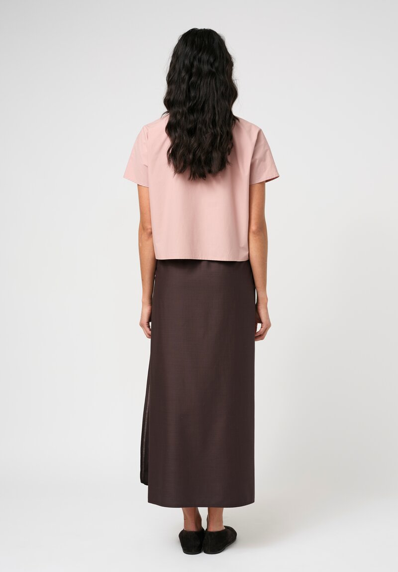 Dusan Voile Long Sarong Skirt in Ebano Brown	